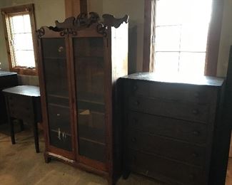 antique glass cabinet