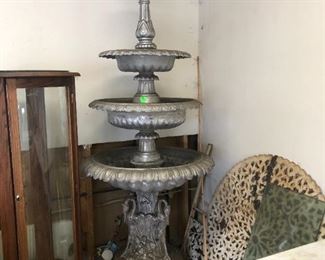 8ft aluminum yard fountain