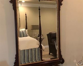 $295 / Ethan Allen or Henkel Harris Mahogany mirror . TO PURCHASE, TEXT 404-771-6060.