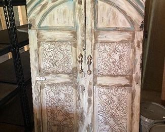 $195 / Pair of large, decorative canvas art to look like antique doors. 60" tall x 39" total width. TEXT 404-771-6060 to purchase