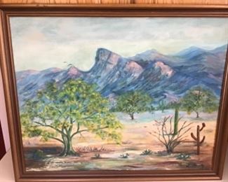 Desert landscape painting 