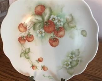 Handpainted porcelain plate