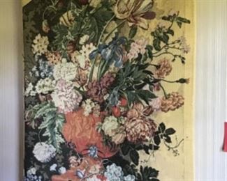 Floral wall tapestry