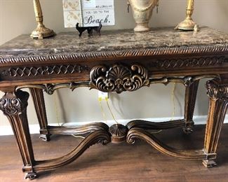 Stone top sofa/entry table 