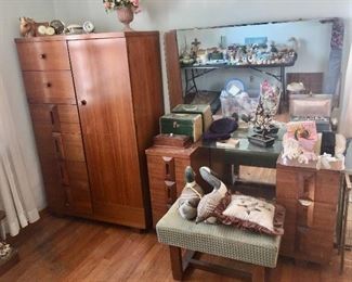 American of Martinsville armoire and vanity