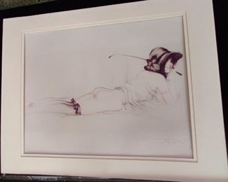 Signed nude nude drawing