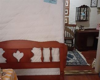 Maple Bed / Antique Desk / Wall Curio
