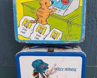 Vintage Heathcliff and Holly Hobbie  lunch boxes