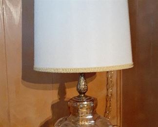Vintage blown glass table lamp