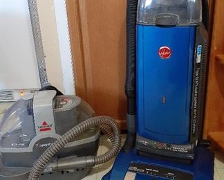 Hoover vacuum and Bissel stain remover