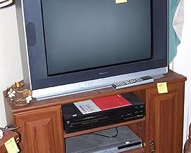 Entertainment cabinet, TV,  large Longaberger basket