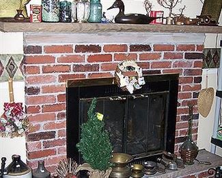 Beer signs, jugs, cast iron dutch oven, decoy, etc..