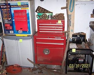 KingCraft rolling tool chest, new in box, Craftsman rolling tool chest, Coleman 10 hp generator