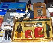 Assorted hand tools, old wood planes