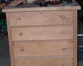 Oak high boy dresser (needs refinishing)