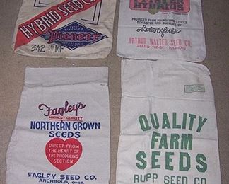 Sample of feed sacks (some local)