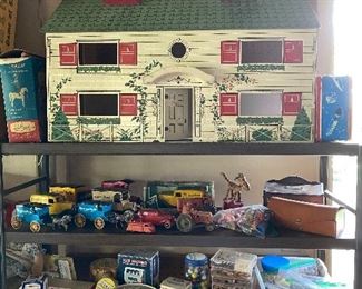 vintage metal doll house