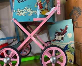 Metal Blondie doll walker