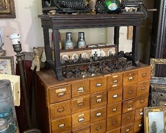 antique 36 drawer cabinet