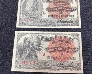 vintage paper money