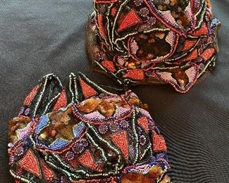 beaded hat w/matching purse