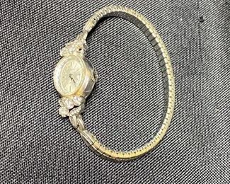 LeGant 14k & diamond ladies gold watch