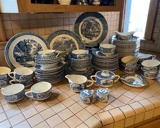Currier & Ives stoneware
