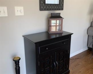Recently purchased black cabinet - cute decor