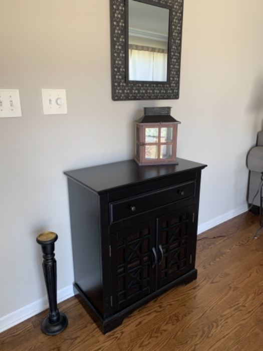 Recently purchased black cabinet - cute decor