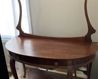Antique dressing table in good condition - does have the mirror which belongs on top - it just needs a fix to attach it again