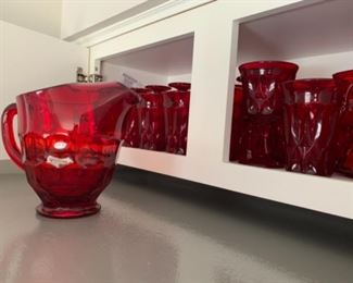 Georgian Glass Goblets and Pitcher