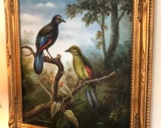 One of several aviary paintings 