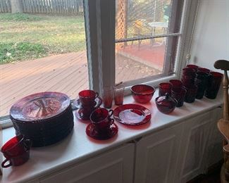 Kitchen 
Ruby glassware 