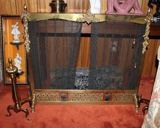 FIREPLACE SCREEN/FAUX WOOD