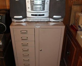 METAL CABINET, RADIOS