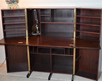 .Mummenthaler Meier style Teak Magic Box Foldout Secretary Desk Cabinet,