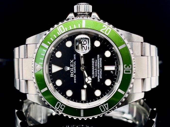 Rolex Submariner Kermit 41mm Watch with Box and Papers 16610V