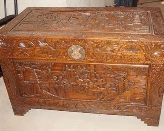 Oriental Carved Chest