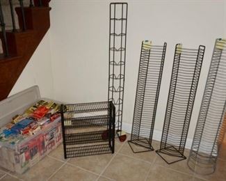 Misc. CD/DVD & Whatnot Shelves.  Tons of Light Bulbs!