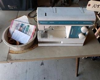 1056	

Husqvarna Sewing Machine
Husqvarna Sewing Machine. Extra Thread & Needles