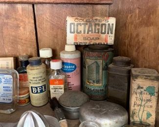 vintage talcum containers and more