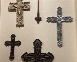 Collection of wall crosses 
