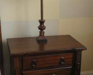 Nightstand, lamp