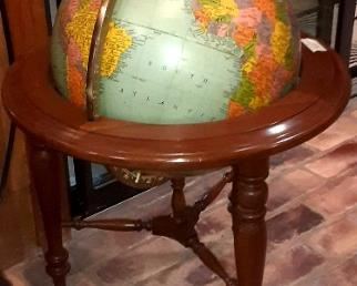 vintage globe on stand
