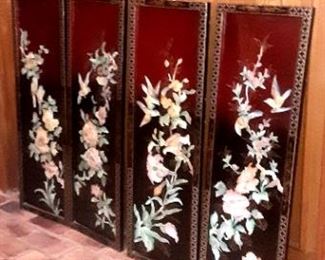 Asian wall art panels