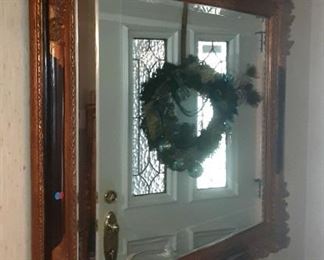 Large vintage entry mirror