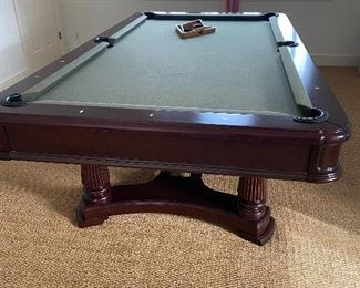 Brunswick Pool Table with coordinating wall rack for cues and accessories. $2200