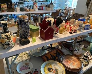 Assorted decor and salt and pepper shakers