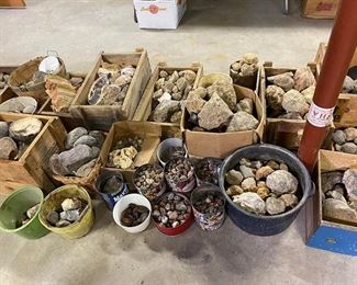 Massive amount of rocks and rock polishing supplies and equipment!