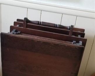 vintage wooden TV trays
